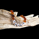 Custom Name Amber Teething Bracelet / Anklet