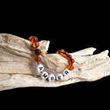 Custom Name Amber Teething Necklace