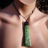 NZ Greenstone Pounamu XL Toki Pendant Necklace (N993)