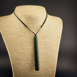 Natural Jade 100mm Drop Pendant Necklace (N2218)