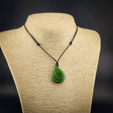Natural Jade Koru Twist Pendant Necklaces (N2313)