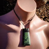 NZ Greenstone Pounamu Toki Pendant Necklace (N1036)