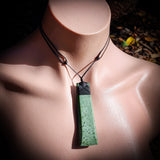 NZ Greenstone / Pounamu Toki Pendant Necklace (N679)