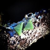 NZ Greenstone Pounamu Hanging Hook Earrings (N609)