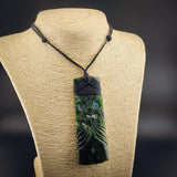 Natural Jade Tiki Toki Pendant Necklace (N2257)