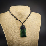 Natural Jade Etched Toki Pendant Necklace (N2203)