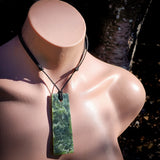 NZ Greenstone Pounamu XL Toki Pendant Necklace (N1088)