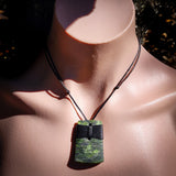 NZ Greenstone Pounamu Toki Pendant Necklace (N613)