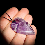 Natural Amethyst Heart Pendant Necklace