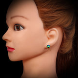 Childrens 925 Sterling Silver Dragon Scale Stud Earrings