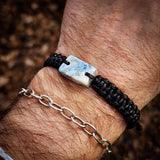 NZ Aotea / Pounamu One Off Macrame Bracelet (1A3-847)