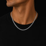 3mm Solid 925 Sterling Silver Tight Curb Chain Necklace