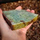 519g Raw Nephrite Jade Carving Slice (R14B672)