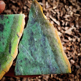866g Raw Nephrite Jade Carving Slices (R14B774)