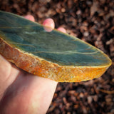 807g Raw Nephrite Jade Carving Slice (R14B666)