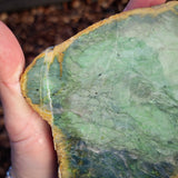 882g Raw Nephrite Jade Carving Slice (R14B683)