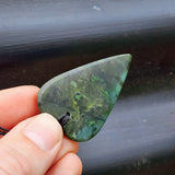 NZ Greenstone Pounamu Heart Pendant Necklace (N434)