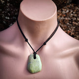 Natural Jade Freeform Pendant Necklace (N1173)