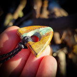NZ Obay Stone / Polychrome Schist Pendant Necklace (N778)