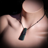 NZ Greenstone Pounamu Toki Pendant Necklace (N709)