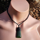 NZ Greenstone Pounamu Toki Pendant Necklace (N980)