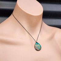 Natural Chrysocolla Pendant Necklace (1BBB288)