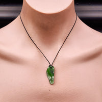 Natural Greenstone Pendant Necklace (AJJC2424)