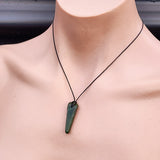 Natural Greenstone Pendant Necklace (AJJC2344)