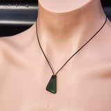 Natural Greenstone Pendant Necklace (AJJC2455)