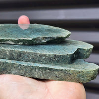 1kg Raw New Zealand Greenstone / Pounamu Carving Slices (R14B239)