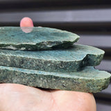 1kg Raw New Zealand Greenstone / Pounamu Carving Slices (R14B239)