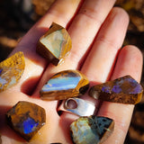 10pcs Raw Australian Boulder Opal Rub Parcel (S14B22)