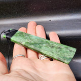 XL NZ Greenstone Pounamu Toki Pendant Necklace (N458)