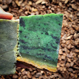 818g Raw Nephrite Jade Carving Slices (R14B785)