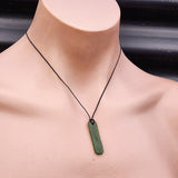 Natural Greenstone Pendant Necklace (AJJC2480)
