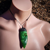 Natural Jade Toki Niho Pendant Necklace (N1214)