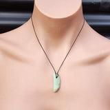New Zealand Greenstone Pounamu Pendant Necklace (AJJC2302)