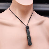 NZ Greenstone Pounamu Toki Pendant Necklace (N395)