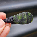 NZ Greenstone Pounamu Patu Pendant Necklace (N372)