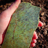943g Raw Nephrite Jade Carving Slice (R14B732)