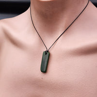 Natural Greenstone Pendant Necklace (AJJC2423)