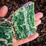 590g Raw Nephrite Jade Carving Slices (R14B690)