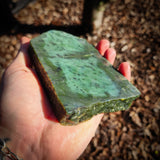 567g Raw Nephrite Jade Carving Slice (R14B740)