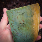560g Raw Nephrite Jade Carving Slice (R14B652)