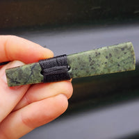 NZ Greenstone Pounamu Toki Pendant Necklace (N293)