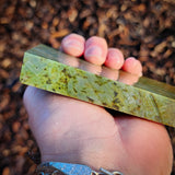 589g Raw Nephrite Jade Carving Slice (R14B703)