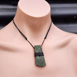 NZ Greenstone Pounamu Toki Pendant Necklace (N477)