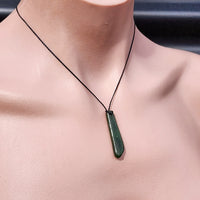 Natural Greenstone Pendant Necklace (AJJC2444)
