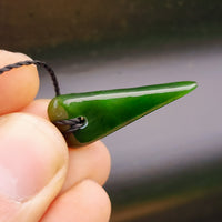 Natural Greenstone Pendant Necklace (AJJC2417)