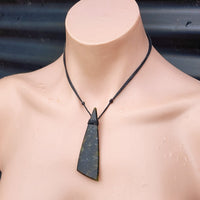 NZ Greenstone Pounamu Toki Pendant Necklace (N157)